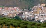 Alhama de Granada desde cortijo Piedras Blancas. Pueblos de Granada